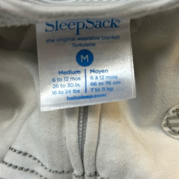 Halo Sleep Sack - 1.0 TOG - Cotton. Size Medium. 6-12 months - Picture 3 of 5